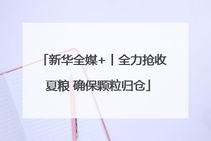 新华全媒+丨全力抢收夏粮 确保颗粒归仓