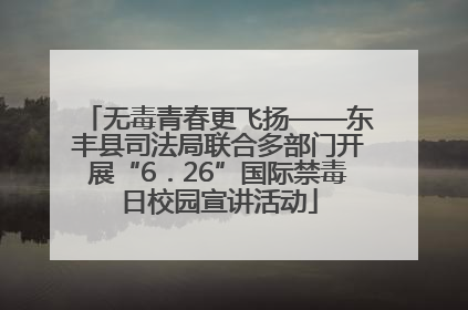 无毒青春更飞扬——东丰县司法局联合多部门开展“6．26”国际禁毒日校园宣讲活动