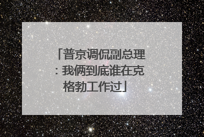 普京调侃副总理：我俩到底谁在克格勃工作过