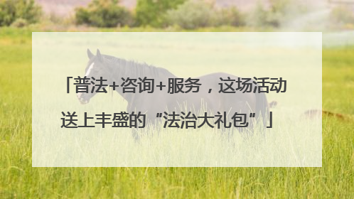 普法+咨询+服务，这场活动送上丰盛的“法治大礼包”