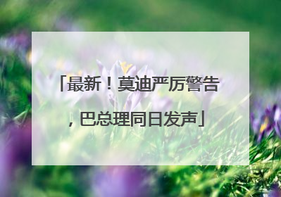 最新！莫迪严厉警告，巴总理同日发声