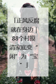 正风反腐就在身边｜88个村摸清家底变“闲”为“宝”