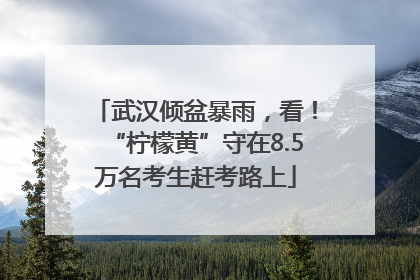武汉倾盆暴雨，看！“柠檬黄”守在8.5万名考生赶考路上
