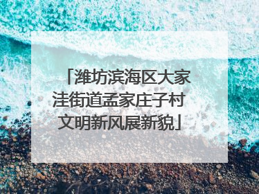 潍坊滨海区大家洼街道孟家庄子村文明新风展新貌