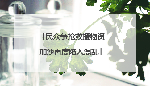 民众争抢救援物资 加沙再度陷入混乱