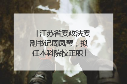 江苏省委政法委副书记周凤琴，拟任本科院校正职