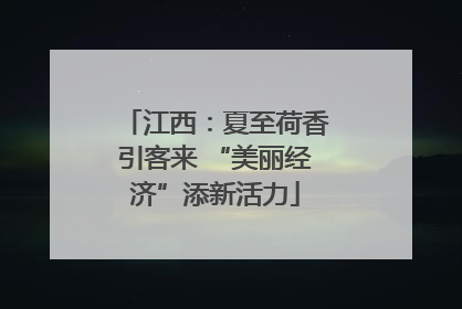 江西：夏至荷香引客来 “美丽经济”添新活力