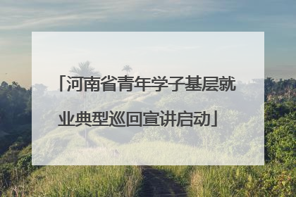 河南省青年学子基层就业典型巡回宣讲启动