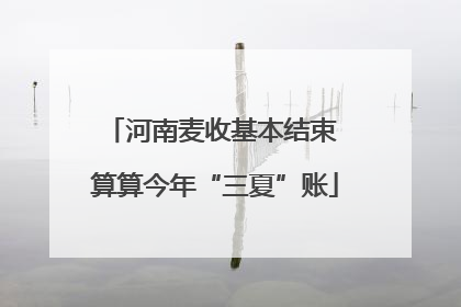 河南麦收基本结束 算算今年“三夏”账