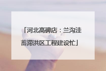 河北高碑店：兰沟洼蓄滞洪区工程建设忙