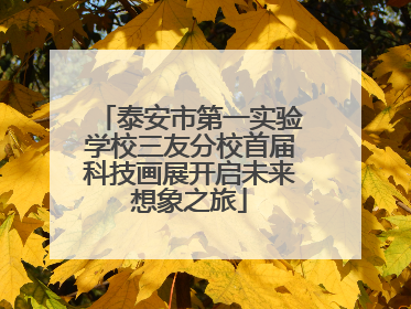 泰安市第一实验学校三友分校首届科技画展开启未来想象之旅