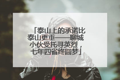 泰山上的承诺比泰山更重——聊城小伙受托寻英烈，七年四省终圆梦