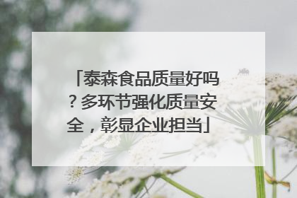 泰森食品质量好吗？多环节强化质量安全，彰显企业担当