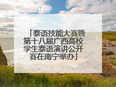 泰语技能大赛暨第十八届广西高校学生泰语演讲公开赛在南宁举办