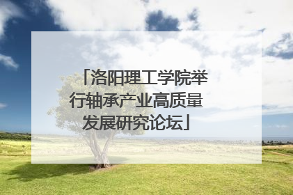 洛阳理工学院举行轴承产业高质量发展研究论坛