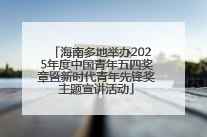 海南多地举办2025年度中国青年五四奖章暨新时代青年先锋奖主题宣讲活动