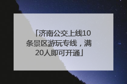 济南公交上线10条景区游玩专线，满20人即可开通