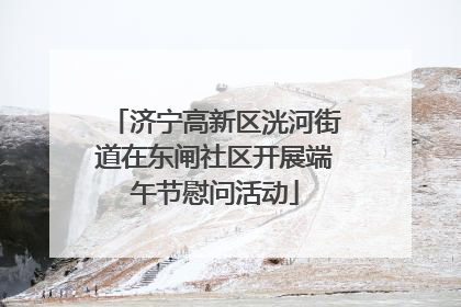 济宁高新区洸河街道在东闸社区开展端午节慰问活动