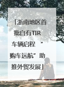 浙南地区首批自有TIR车辆启程 “购车远航”助推外贸发展