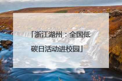 浙江湖州：全国低碳日活动进校园