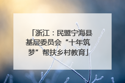 浙江：民盟宁海县基层委员会“十年筑梦”帮扶乡村教育