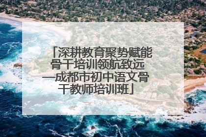 深耕教育聚势赋能 骨干培训领航致远—成都市初中语文骨干教师培训班