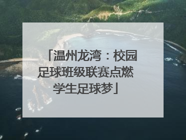 温州龙湾：校园足球班级联赛点燃学生足球梦