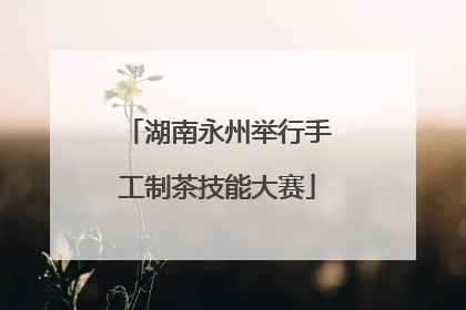 湖南永州举行手工制茶技能大赛