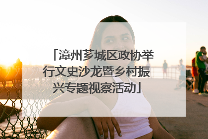漳州芗城区政协举行文史沙龙暨乡村振兴专题视察活动