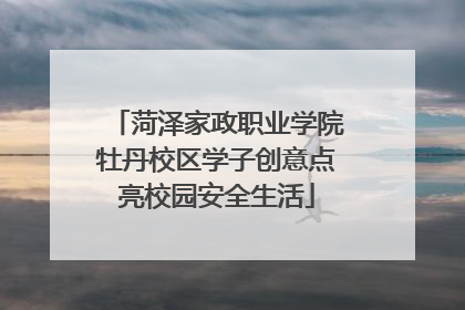 菏泽家政职业学院牡丹校区学子创意点亮校园安全生活