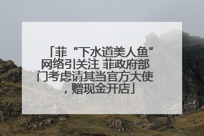 菲“下水道美人鱼”网络引关注 菲政府部门考虑请其当官方大使，赠现金开店