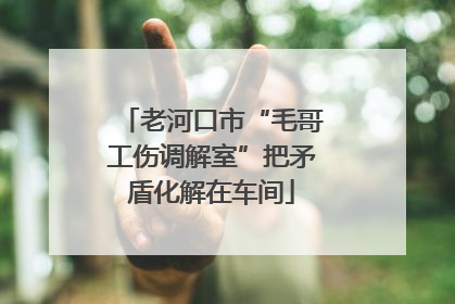 老河口市“毛哥工伤调解室”把矛盾化解在车间