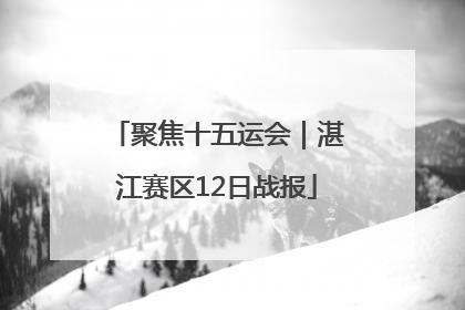 聚焦十五运会｜湛江赛区12日战报