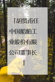 胡贤甫任中国船舶工业股份有限公司董事长