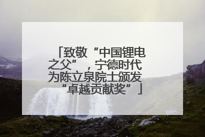 致敬“中国锂电之父”，宁德时代为陈立泉院士颁发“卓越贡献奖”