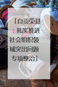 自贡荣县：扎实推进社会组织领域突出问题专项整治