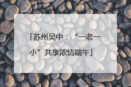 苏州吴中：“一老一小”共享浓情端午