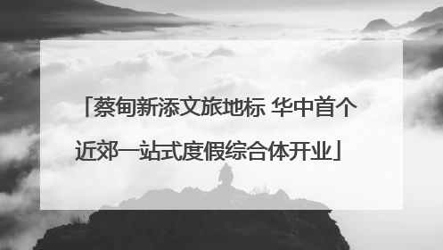 蔡甸新添文旅地标 华中首个近郊一站式度假综合体开业