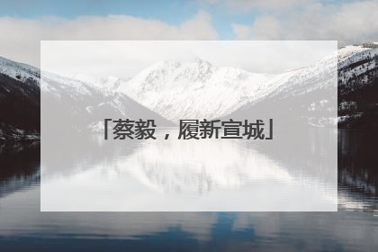 蔡毅，履新宣城