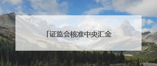 证监会核准中央汇金成为8家公司实控人