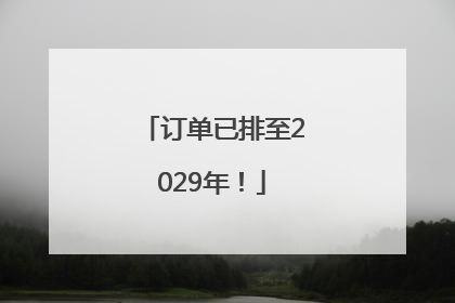 订单已排至2029年！