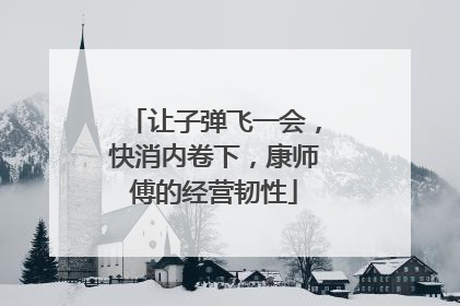 让子弹飞一会，快消内卷下，康师傅的经营韧性