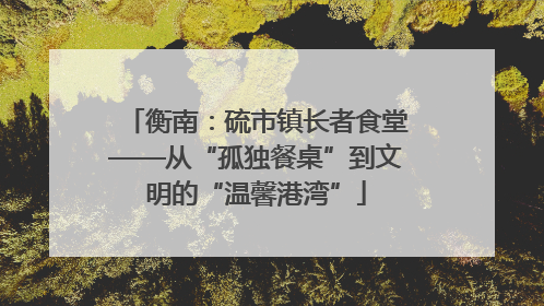 衡南：硫市镇长者食堂——从“孤独餐桌”到文明的“温馨港湾”