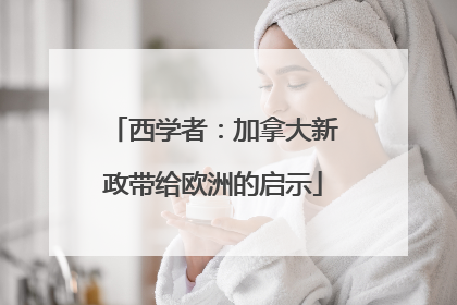 西学者：加拿大新政带给欧洲的启示