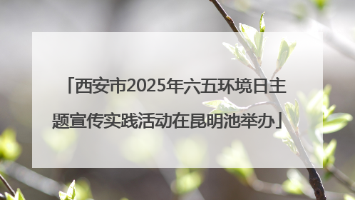 西安市2025年六五环境日主题宣传实践活动在昆明池举办