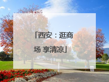 西安：逛商场 享清凉
