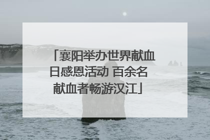 襄阳举办世界献血日感恩活动 百余名献血者畅游汉江