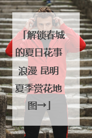 解锁春城的夏日花事浪漫 昆明夏季赏花地图→