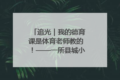 追光｜我的德育课是体育老师教的！——一所县城小学的思政课改革