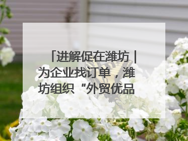 进解促在潍坊｜为企业找订单，潍坊组织“外贸优品进高校”活动
